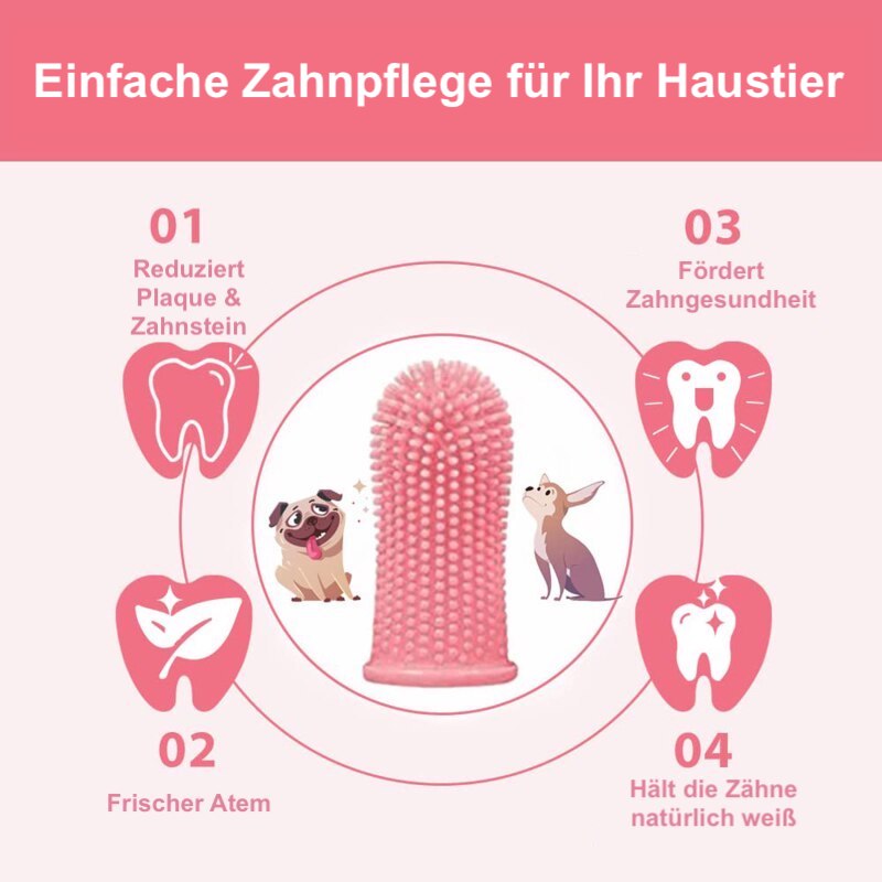 4Beiner - Zahnbürste für Hunde & Katzen